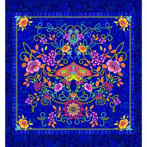 Velvet Panel - Pushkar midnight blue