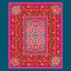 Red India Throw 175 x 140 cm